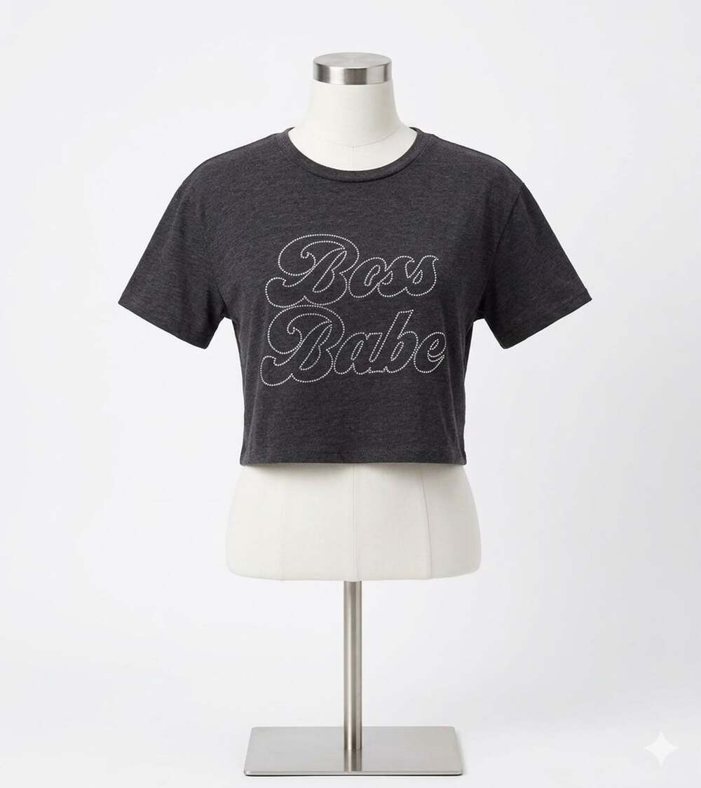 Paris Hilton Boss Babe Graphic Crop T-Shirt